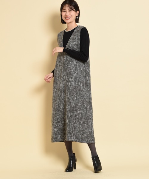 「INTERPLANET」 サロペットスカート FREE グレイッシュベージュ レディース_画像6