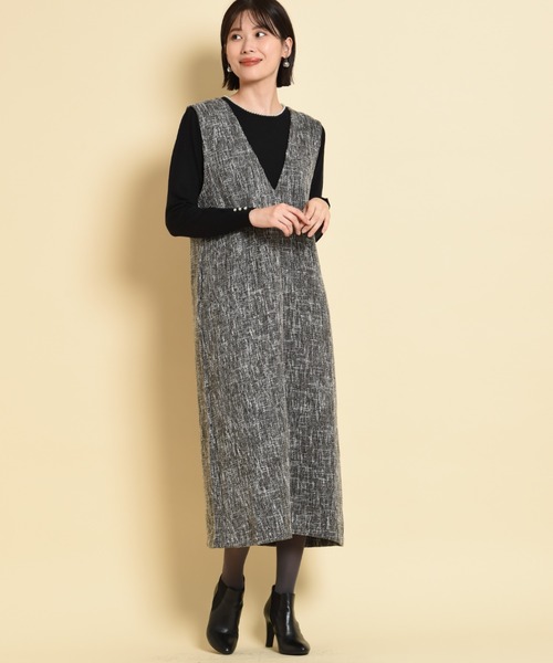 「INTERPLANET」 サロペットスカート FREE グレイッシュベージュ レディース_画像7