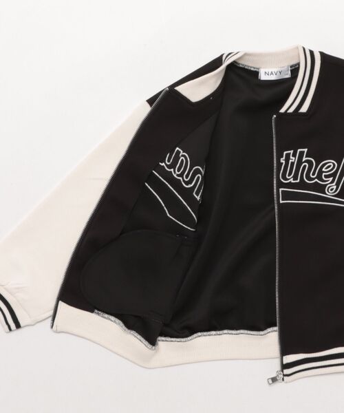 NAVY スタジャン アウター ストレッチ 軽やかポンチスタジャン キッズ