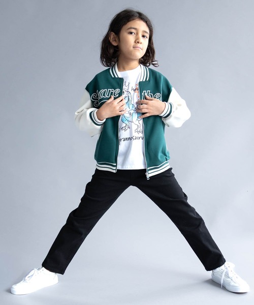 NAVY スタジャン アウター ストレッチ 軽やかポンチスタジャン キッズ