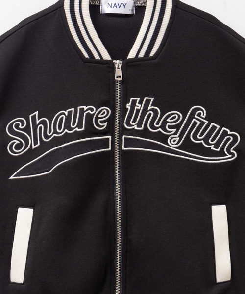 NAVY スタジャン アウター ストレッチ 軽やかポンチスタジャン キッズ