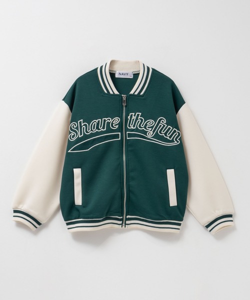 NAVY スタジャン アウター ストレッチ 軽やかポンチスタジャン キッズ