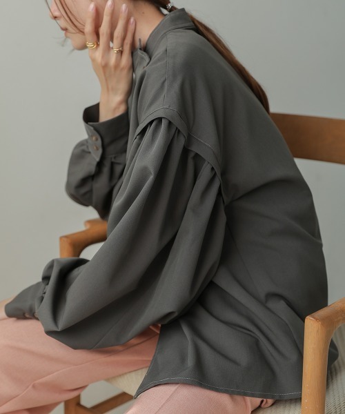 「Bab」 長袖ブラウス M モカ レディース_画像4