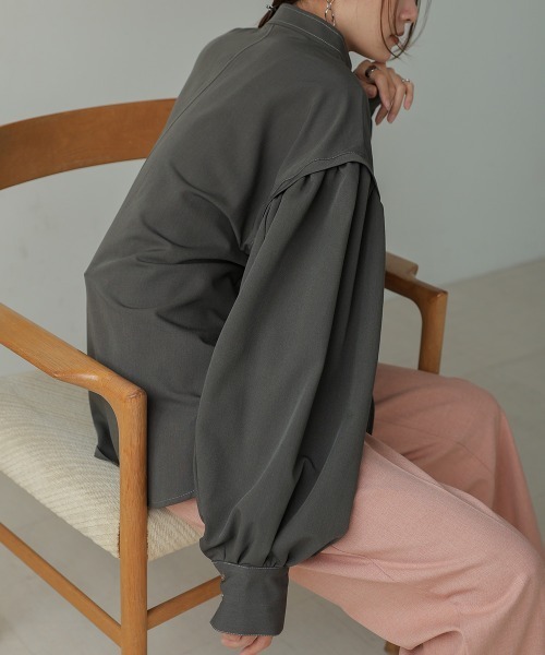 「Bab」 長袖ブラウス M モカ レディース_画像6