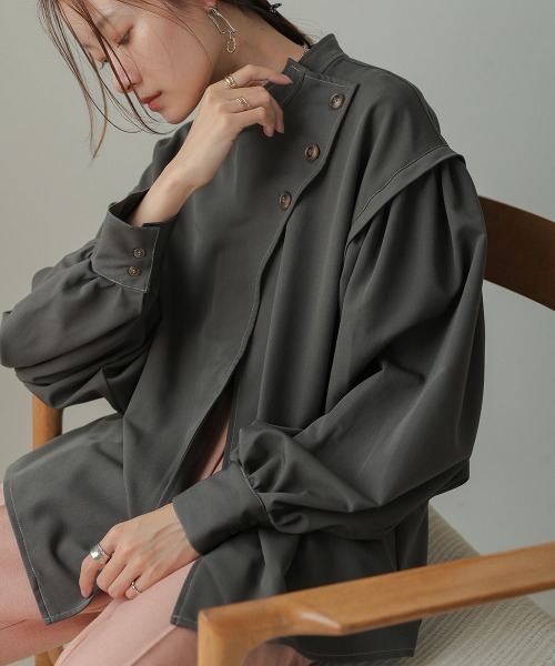 「Bab」 長袖ブラウス M モカ レディース_画像7