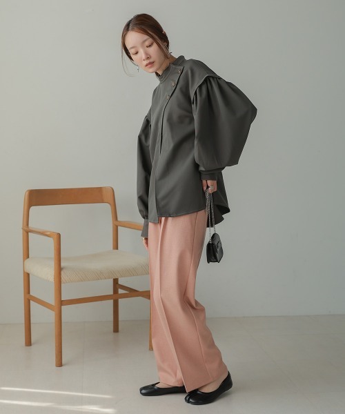 「Bab」 長袖ブラウス M モカ レディース_画像8