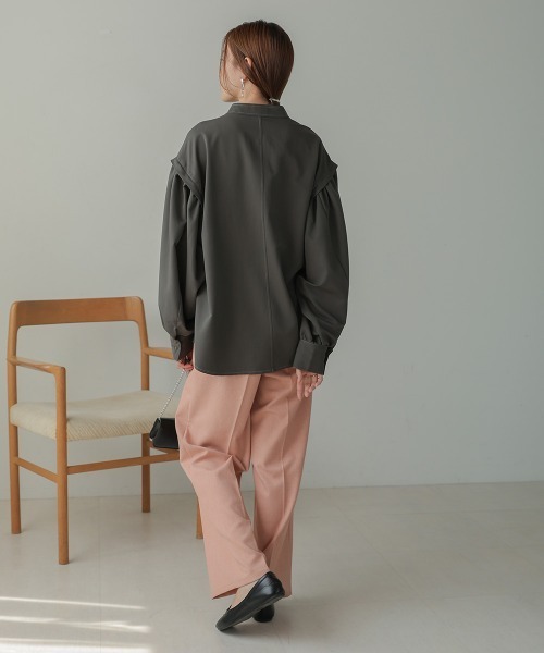 「Bab」 長袖ブラウス M モカ レディース_画像9