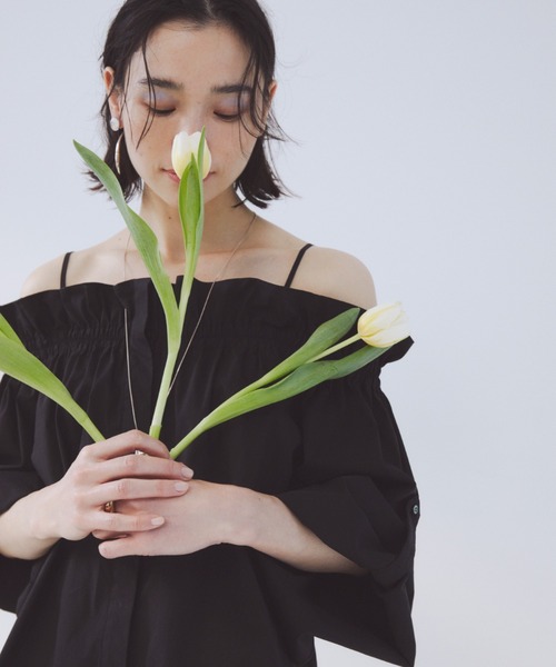 「styling/」 7分袖ブラウス ONE SIZE ブラック レディース_画像2