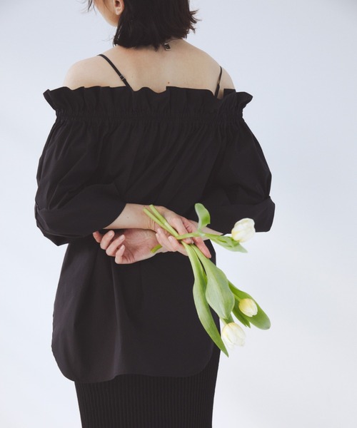 「styling/」 7分袖ブラウス ONE SIZE ブラック レディース_画像4
