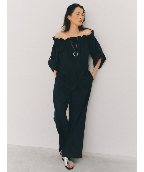 「styling/」 7分袖ブラウス ONE SIZE ブラック レディース_画像7