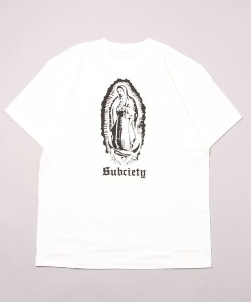 「Subciety」 半袖Tシャツ LARGE ブラック×ゴールド メンズ