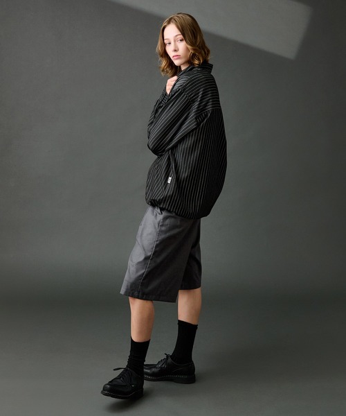 WETTEMPT シャツ DUNGAREE STRIPE DRAW CORD LS SHIRT