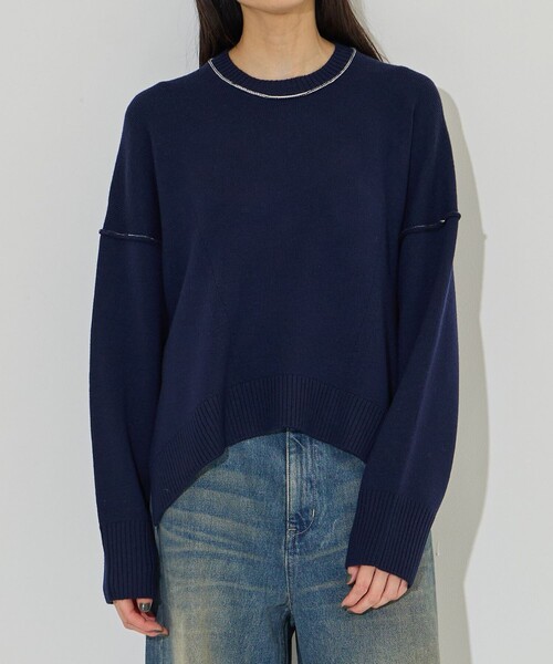 CINOH 「CINOH」 長袖ニット 36 ネイビー レディース : ZOZOTOWN Yahoo