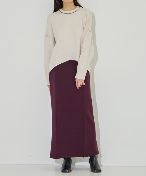 「CINOH」 長袖ニット 36 ネイビー レディース_画像2