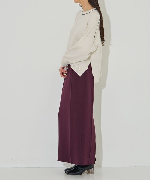 「CINOH」 長袖ニット 36 ネイビー レディース_画像4