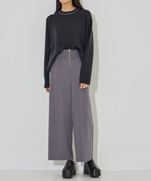 「CINOH」 長袖ニット 36 ネイビー レディース_画像7