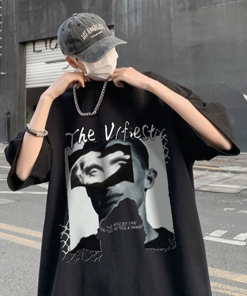 「MGV」 半袖Tシャツ LARGE ブラック メンズ