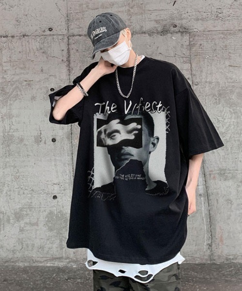「MGV」 半袖Tシャツ LARGE ブラック メンズ