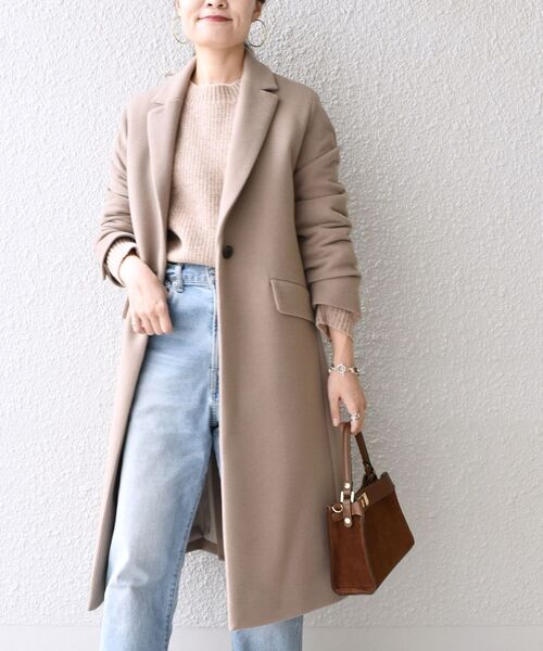 SHIPS（シップス） チェスターコート 38 ピンク レディース : ZOZOTOWN