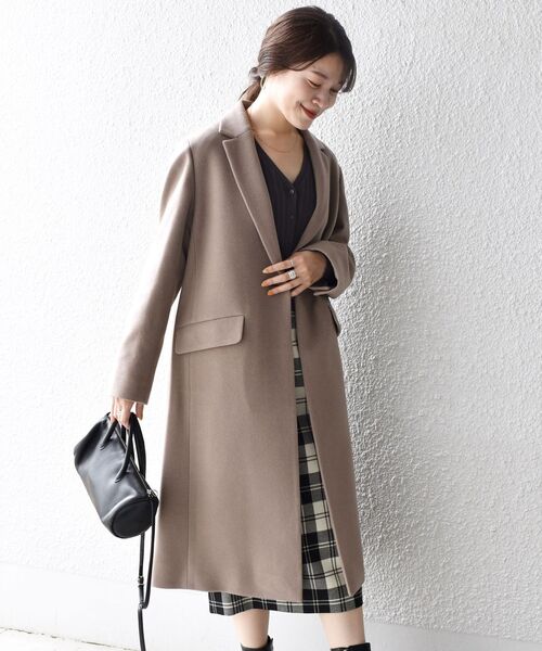 SHIPS（シップス） チェスターコート 38 ピンク レディース : ZOZOTOWN