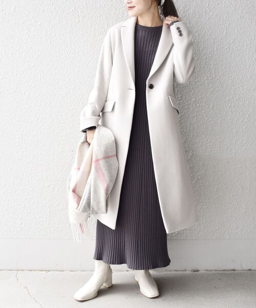 SHIPS（シップス） チェスターコート 38 ピンク レディース : ZOZOTOWN