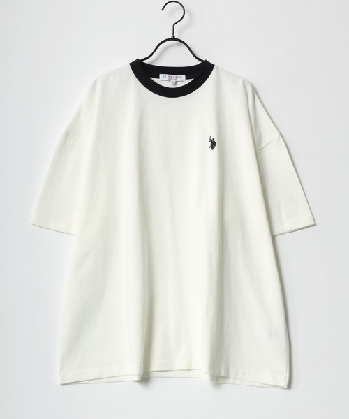 「U.S. POLO ASSN.」 半袖Tシャツ M オレンジ メンズ