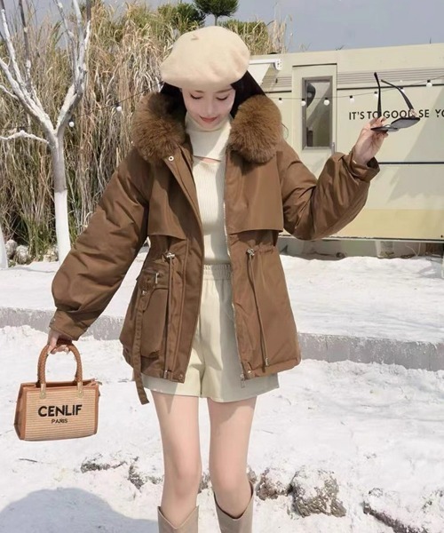 SEU ブルゾン アウター 暖かいファーモッズコート アウター レディース