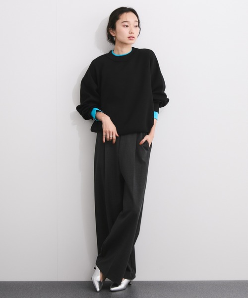 LE CERCLE par rope' ニット セーター 「追加」レイヤード風スウェット