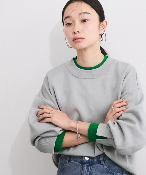 kco　　未使用☆ネミカ クルーネックニットプルオーバー　スウェットライク クルーネックニットプルオーバー【NEMIKA】|ネミカ | レリアン公式