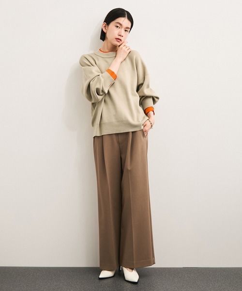 LE CERCLE par rope' ニット セーター 「追加」レイヤード風スウェット