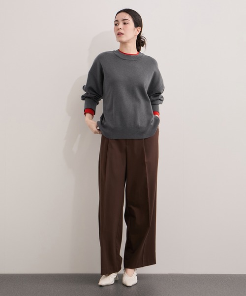 LE CERCLE par rope' ニット セーター 「追加」レイヤード風スウェット
