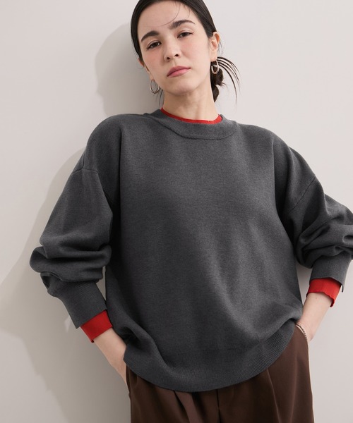 sheller レイヤード風ニット sheller レイヤード風ニット ファッション