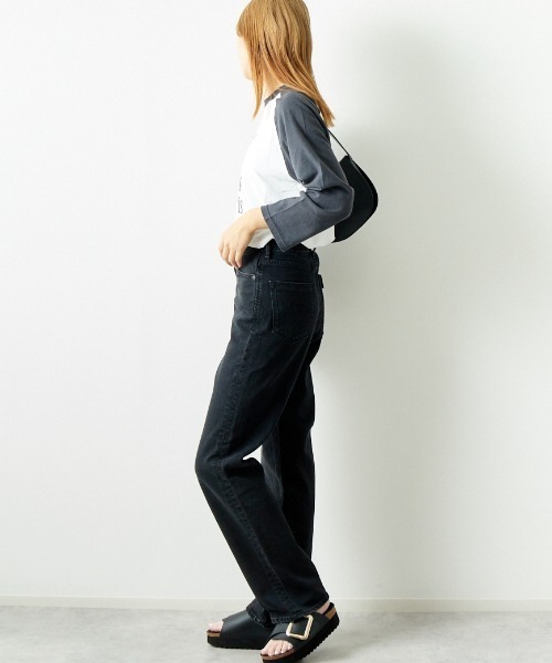Yanuk ヤヌーク ブラック ストレートデニム LEA ハイウエスト YANUK ジーンズ デニム デニムパンツ 「YANUK/ヤヌーク」 LEA
