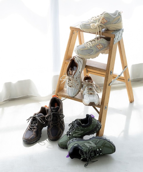 「New Balance」 ローカットスニーカー 24.5cm ダークブラウン レディース