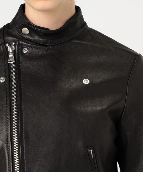 ✨美品✨MACPHEE マカフィー ライダース ダブル ラムレザー　ブラック　黒 MACPHEE（マカフィー） レザージャケット ライダース ラムレザー