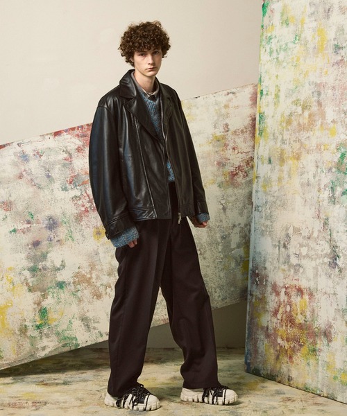 MAISON SPECIAL シープレザーダブル ライダースジャケット タグ付き MAISON SPECIAL 革ジャン ライダース 「UNISEX」Dress-Fit Sheep
