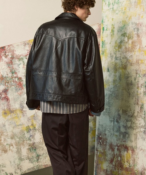MAISON SPECIAL シープレザーダブル ライダースジャケット タグ付き MAISON SPECIAL(メゾンスペシャル)｜【UNISEX】SHEEPレザー