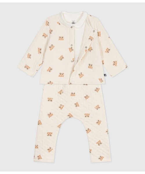 PETIT BATEAU（プチバトー） ベビー服 ロンパース ベビー3点セット