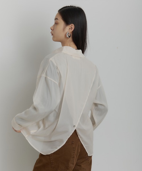 SEN TOKYO ブラウス シャツ シースルー シアーシャツ レディース