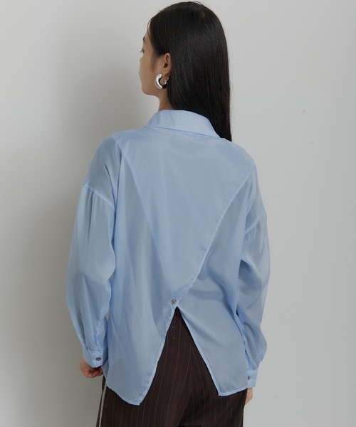 SEN TOKYO ブラウス シャツ シースルー シアーシャツ レディース