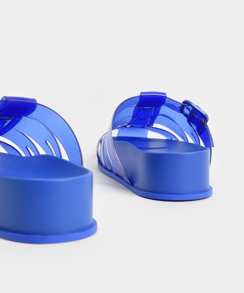 「CHARLES & KEITH」 フラットサンダル 25cm パープル レディース_画像8