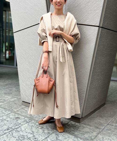 「Chez toi」 半袖ワンピース FREE ベージュ レディース_画像5