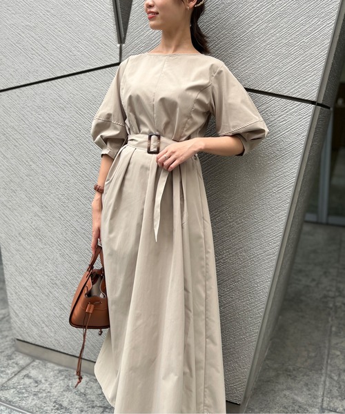 「Chez toi」 半袖ワンピース FREE ベージュ レディース_画像6