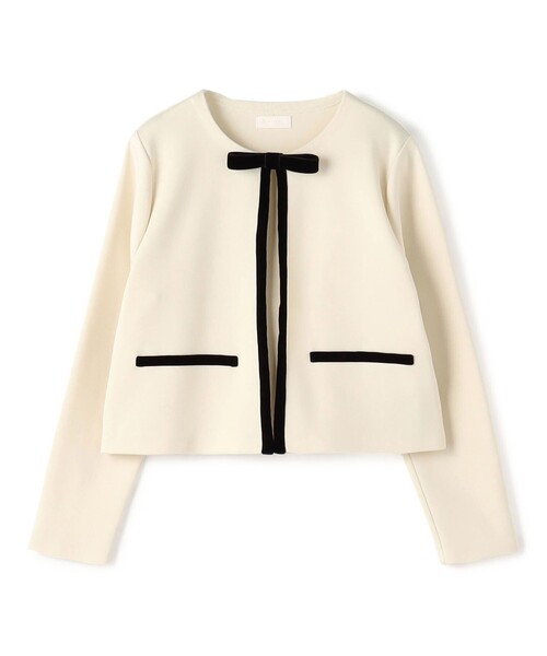 Ballsey ミラノリブ クルーネックカーディガン ホワイト ミラノリブ クルーネックカーディガン（Ballsey）｜ルミネの