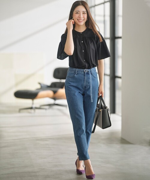 「組曲」 半袖カットソー 3 ブラック レディース_画像7