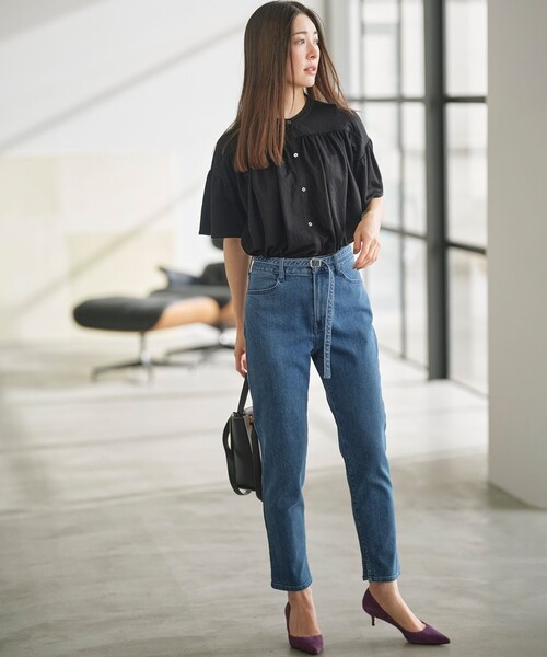 「組曲」 半袖カットソー 3 ブラック レディース_画像8