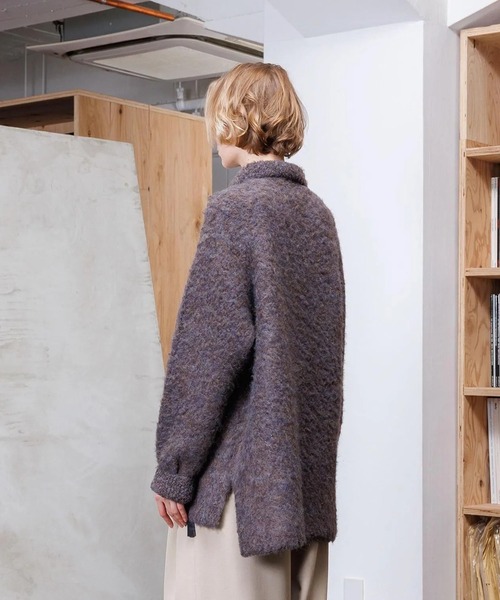VOAAOV（ヴォアーブ） カーディガン FULLERS TEASEL BRUSHED KNIT