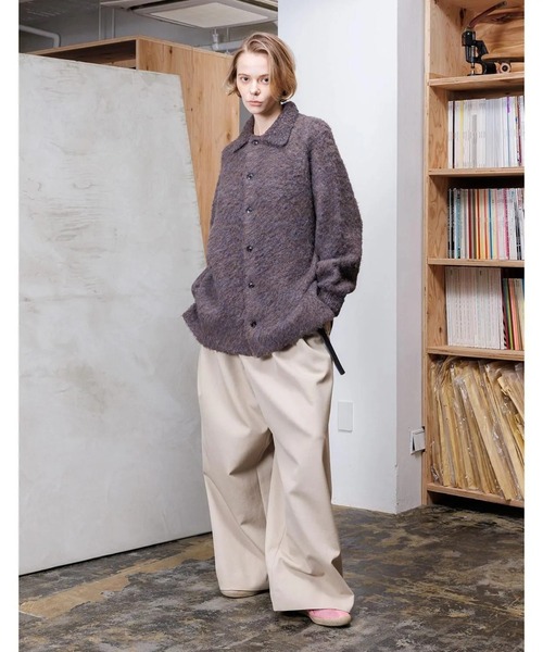 VOAAOV（ヴォアーブ） カーディガン FULLERS TEASEL BRUSHED KNIT