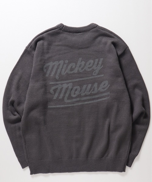 ご購入者様決定[Disney]ミッキー ニット 灰色 セーター 長袖 トップス LサイズOK MICKEY MOUSE（ミッキーマウス） ニット セーター 「DISNEY/ディズニー