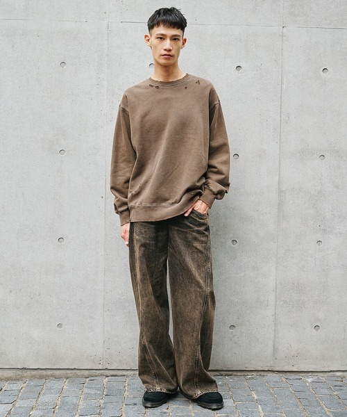 JieDa（ジエダ） トレーナー スウェット 「JieDa」DAMAGE PIGMENT